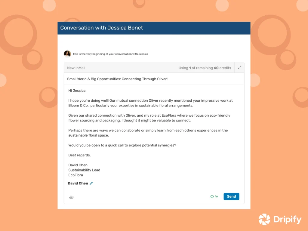 LinkedIn InMail Examples: Connecting Through Mutual Contact