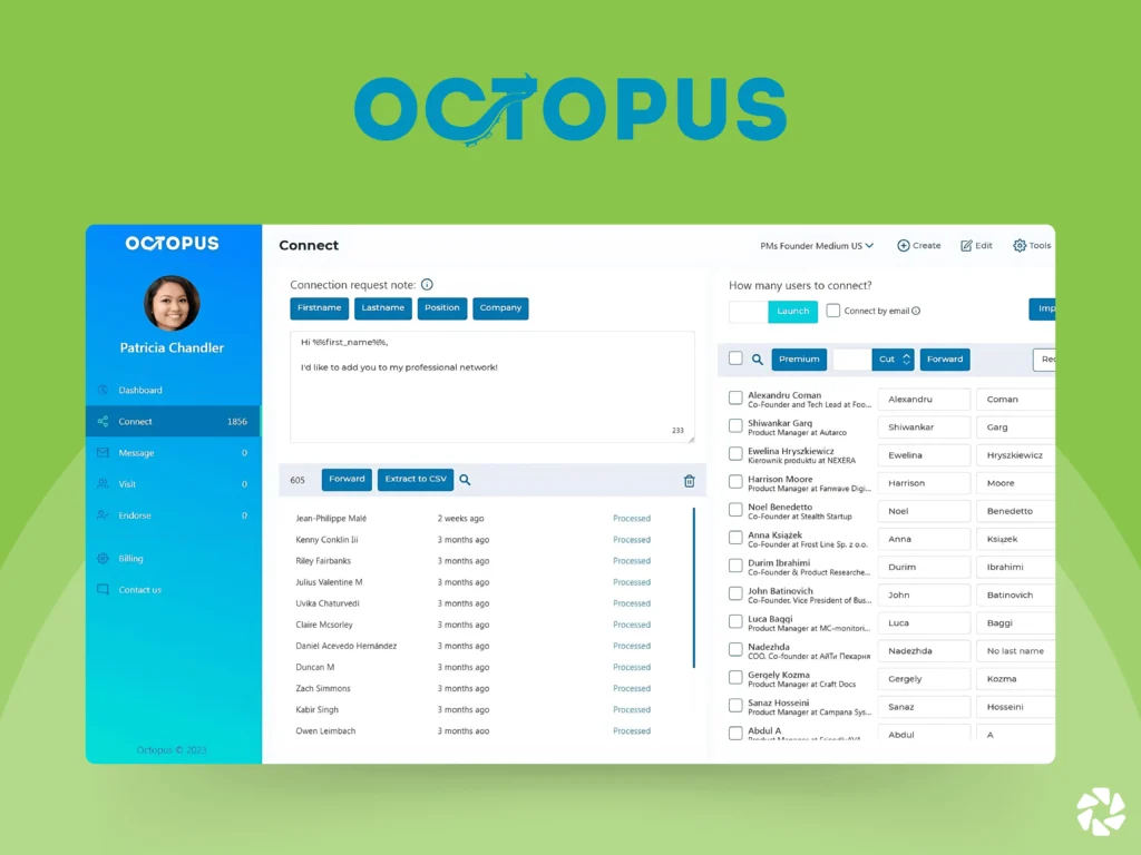 Best LinkedIn Marketing Tools: Octopus CRM